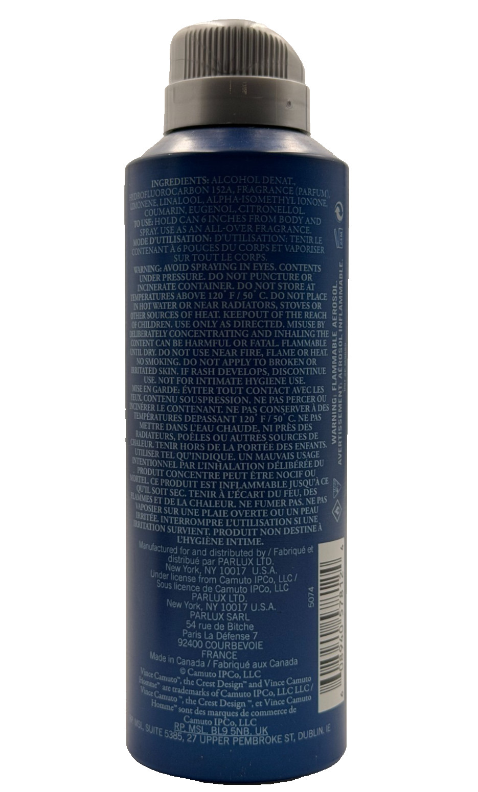 Vince Camuto Homme Body Spray For Men 6.0 FL.oz **Dented Can** PACK of 3