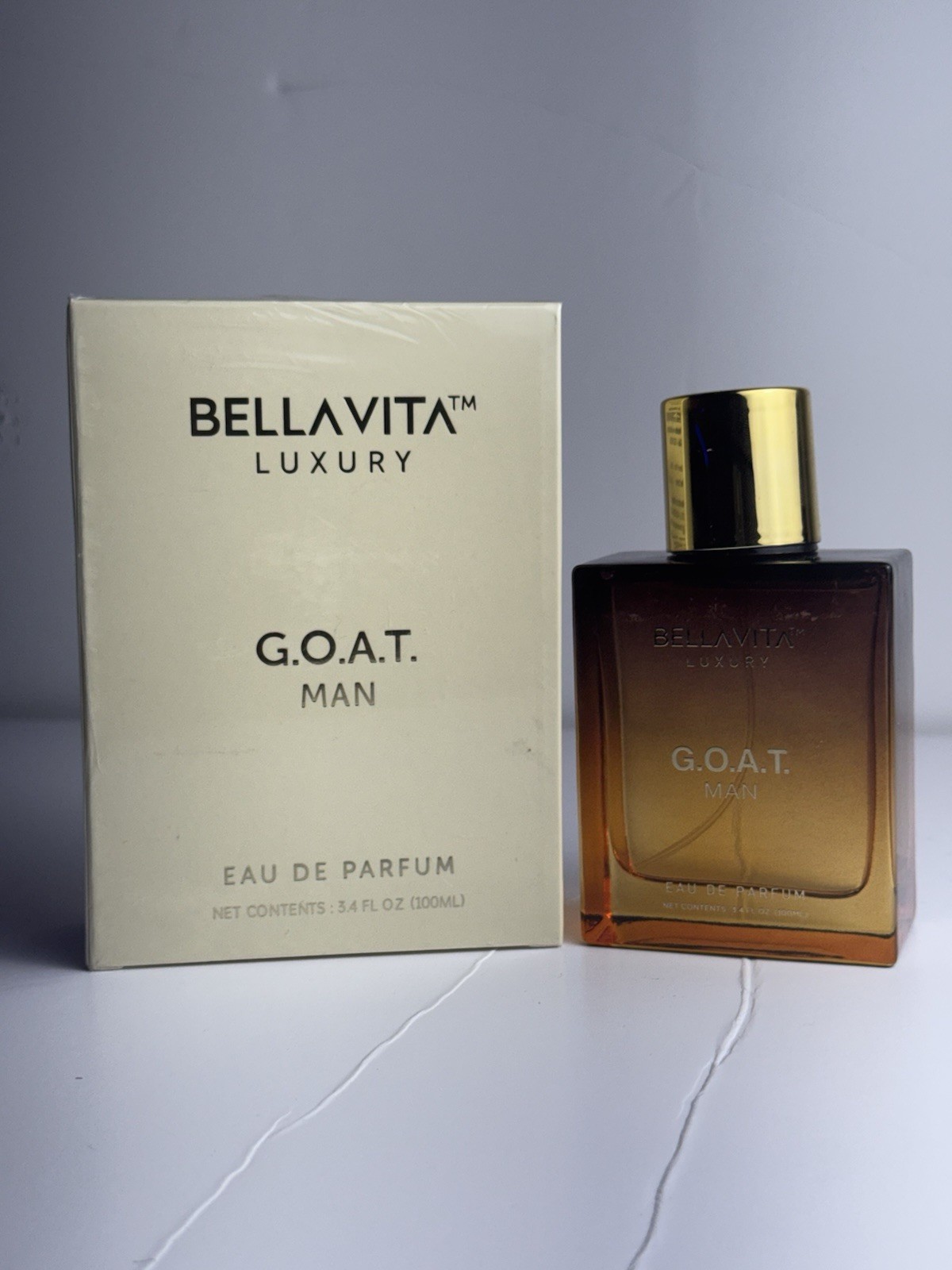 BELLAVITA Luxury G.O.A.T. Man Eau de Parfum Spray, Long Lasting 3.4 fl oz