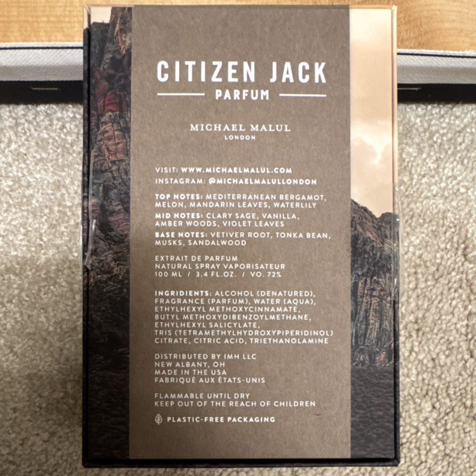 Michael Malul Citizen Jack Extrait de Parfum Spray 3.4 fl oz Bergamot Vanilla