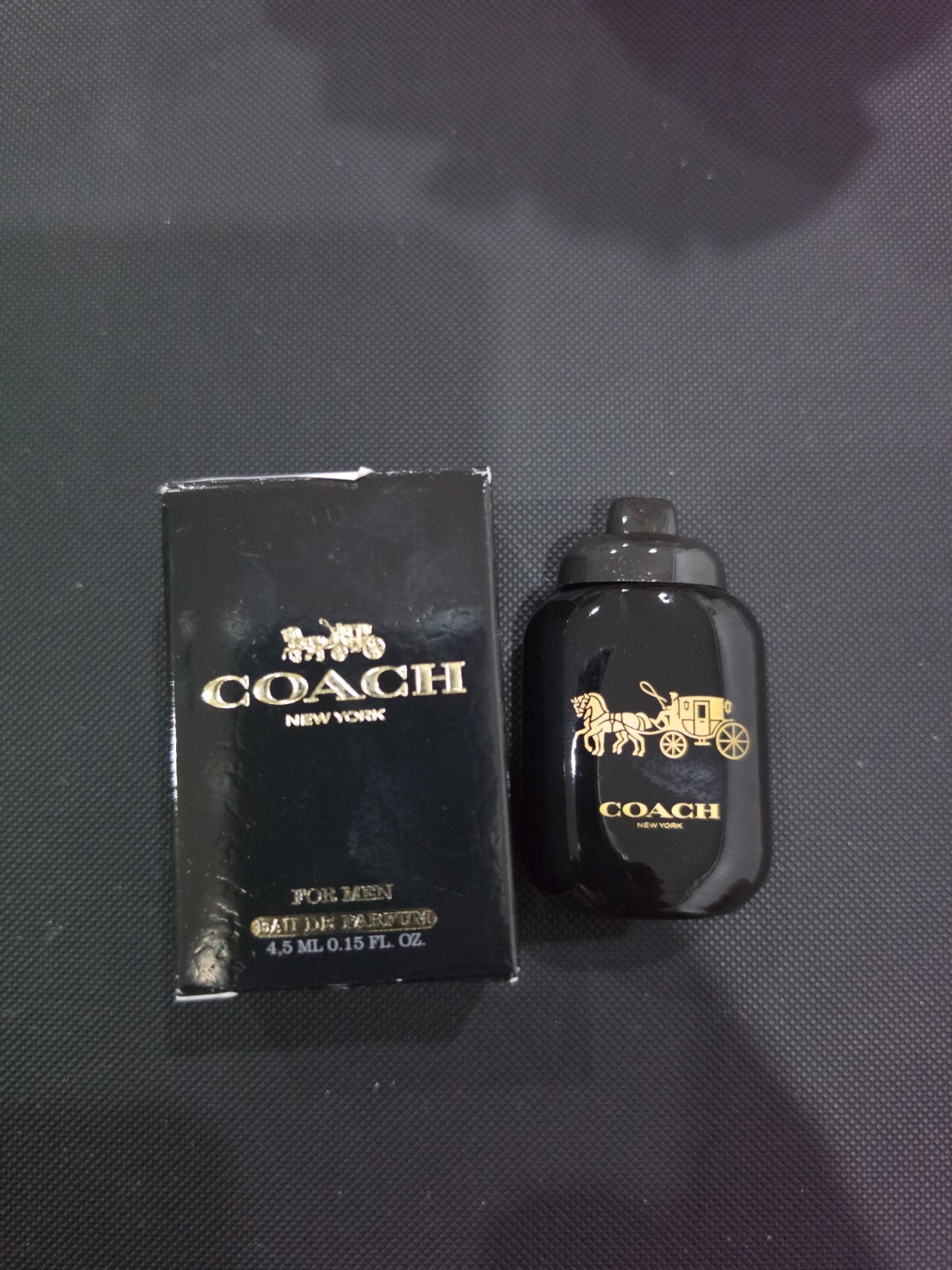 Coach New York Eau De Parfum 0.15 oz for Men Mini Spray Pear Bergamot Cardamom
