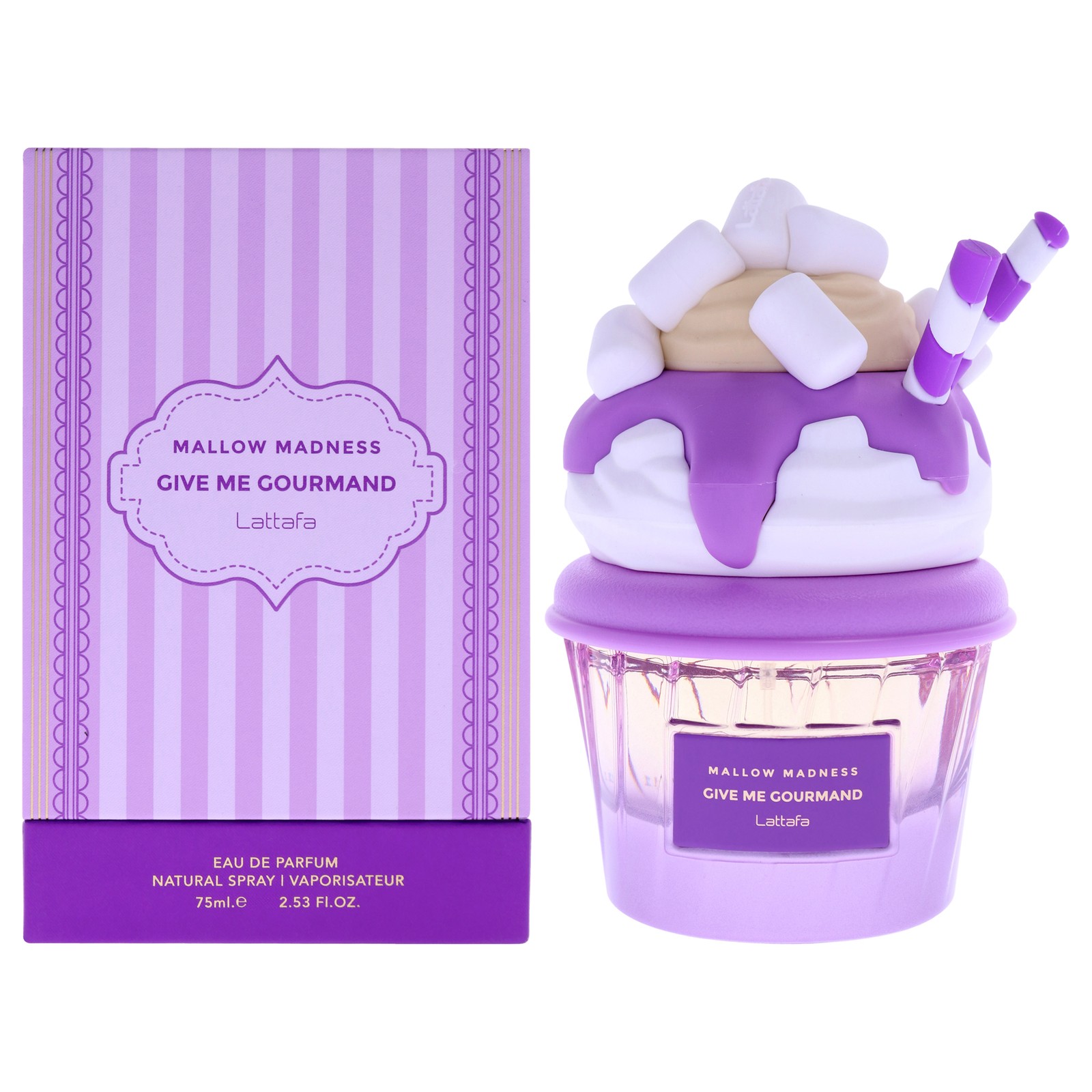 Give Me Gourmand – Mallow Madness by Lattafa for Unisex – 2.53 oz EDP Spray