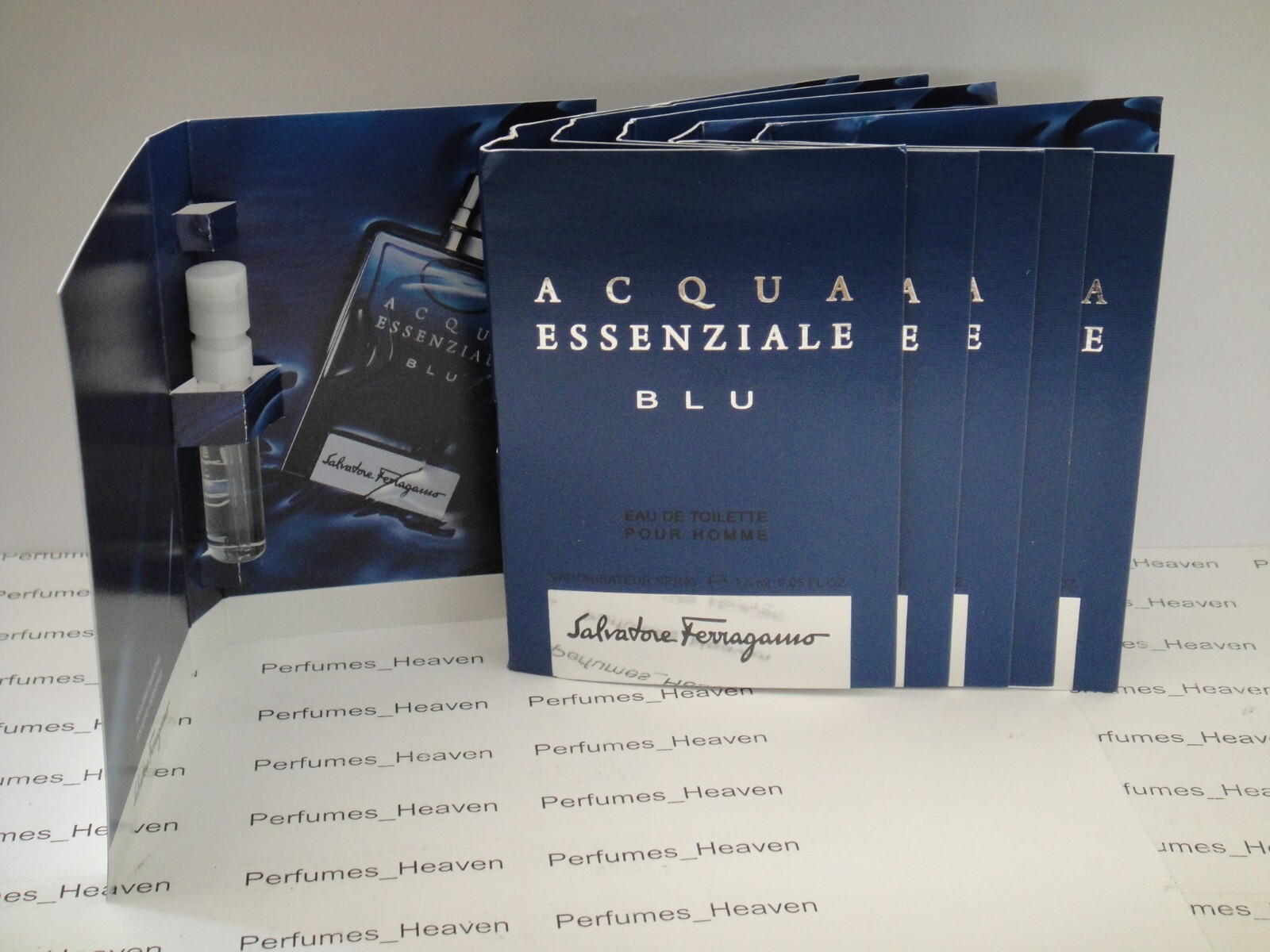 6 X Salvatore Ferragamo Acqua Essenziale Blu Edt Pour Homme MEN 0.05oz Each 6PCS