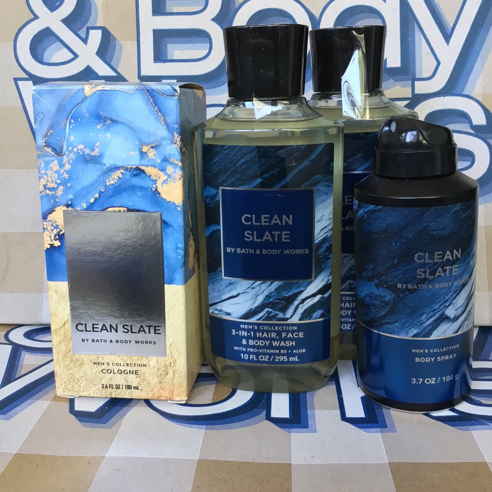 Bath & Body Works Clean Slate Men’s Collection, Cologne, Body Wash, Body Spray