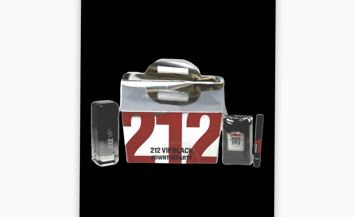 212 VIP Black 3pcs Set Men EDP 3.4oz Spray + EDP Marker + Shower Gel New In Box