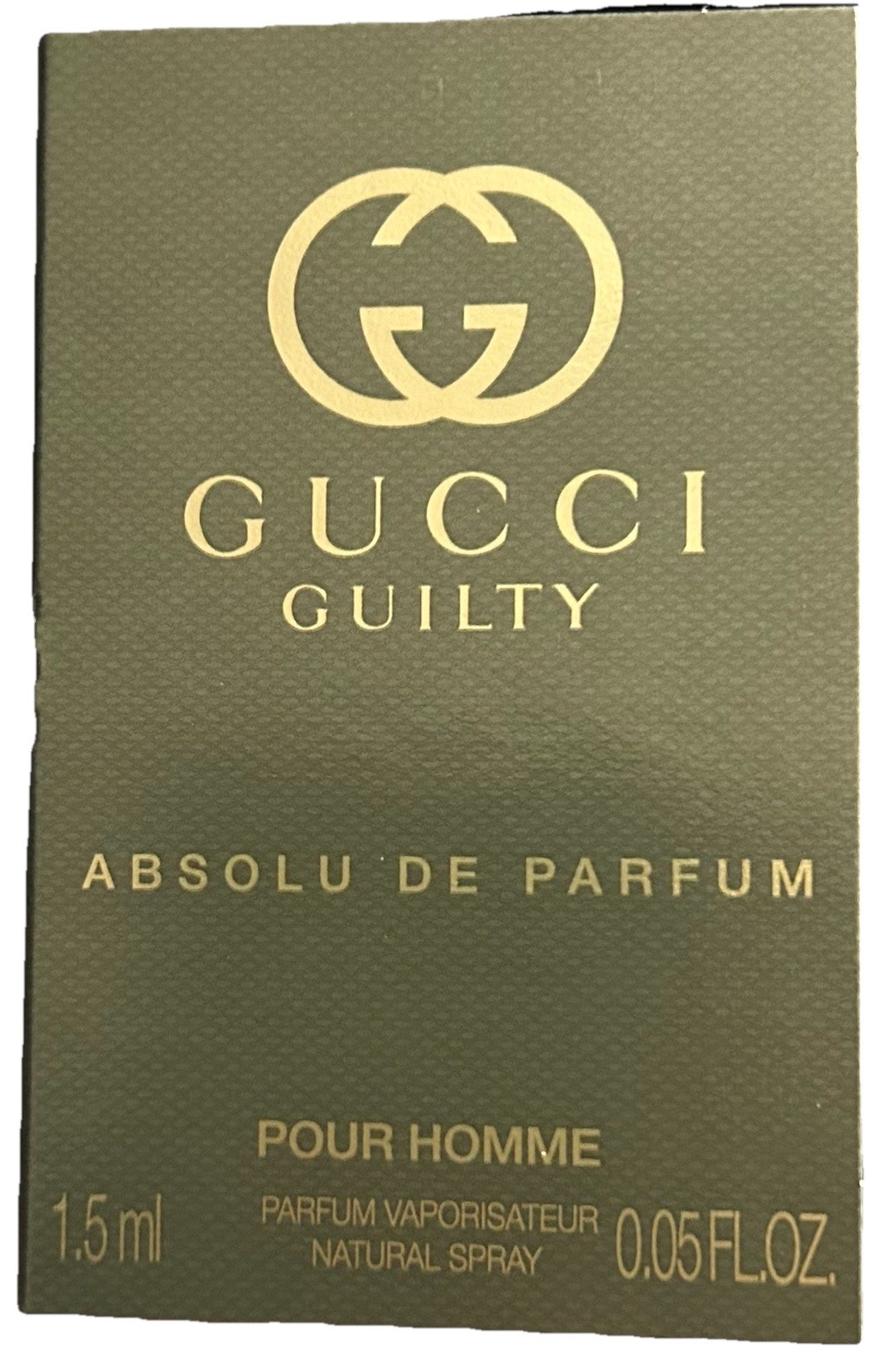 GUCCI GUILTY ELIXIR DE PARFUM POUR HOMME 0.05 oz New