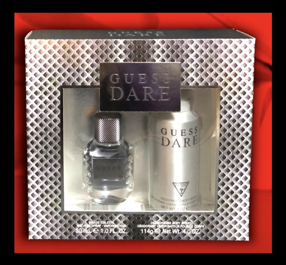 SALE Guess Dare Mens Gift Set: Large 30ml Eau de Toilette & 114g Deodorant Spray