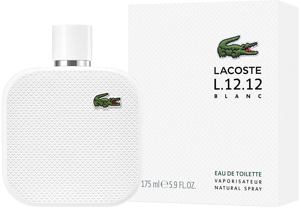 Lacoste L.12.12 Blanc for Men 5.9 oz / 175 mL Eau De Toilette Spray New in Box