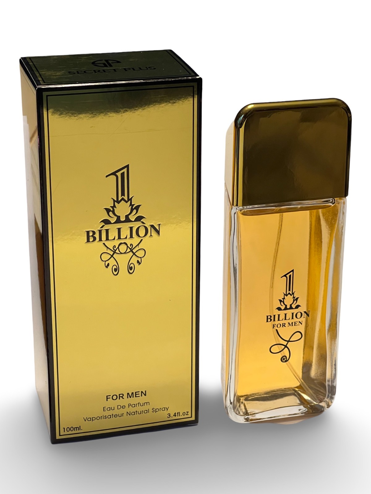 Secret Plus 1 Billion Cologne Men, 3.4 Fl Oz, Citrus Mint Leather Amber Notes