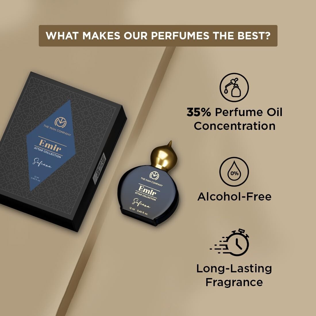 The Man Company Emir Attar Sufiana For Unisex Premium Long-Lasting 12ml