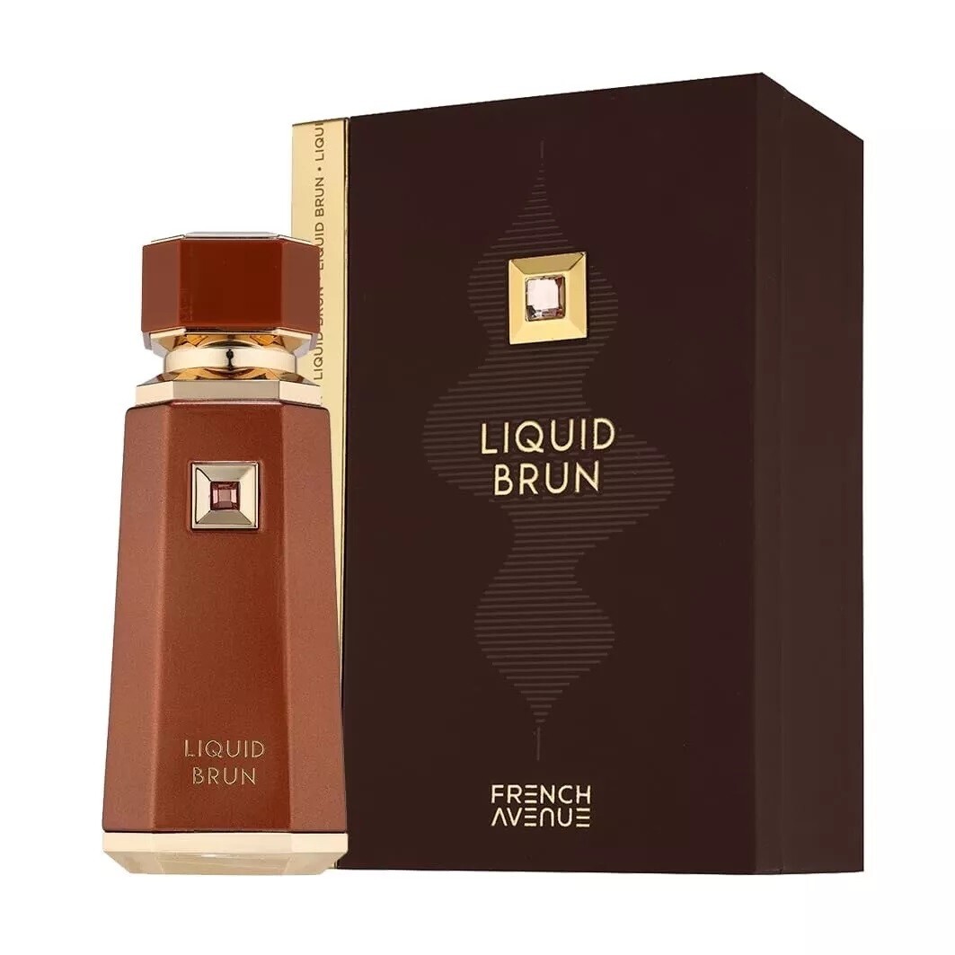 LIQUID BRUN By FRENCH AVENUE EAU DE PARFUM SPRAY FOR MEN 3.4 Oz / 100 ml NEW!!!
