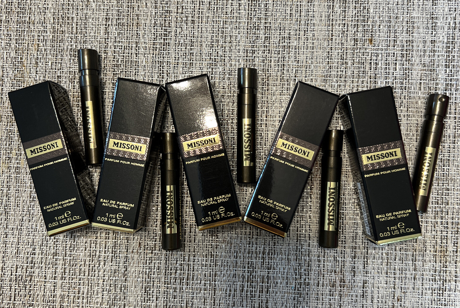 Lot of 5 Missoni Parfum Eau De Parfum natural Spray 1 ml/.03fl. oz #A5