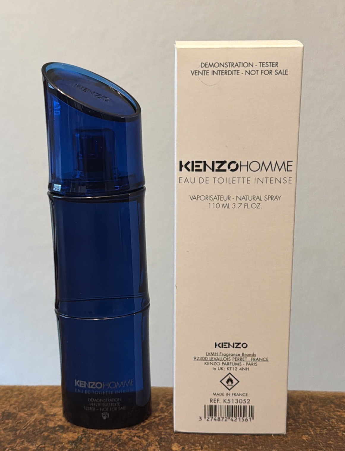 Kenzo Homme Intense by Kenzo 3.7oz 110 ml Edt Intense Spray tstr for Men New