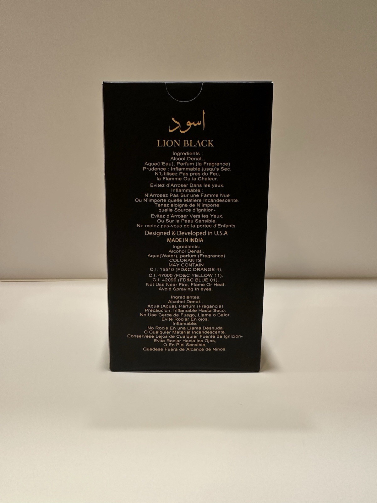 Lion Black Eau de Parfum Spray 100ml 3.4 fl oz Regular Size Fragrance