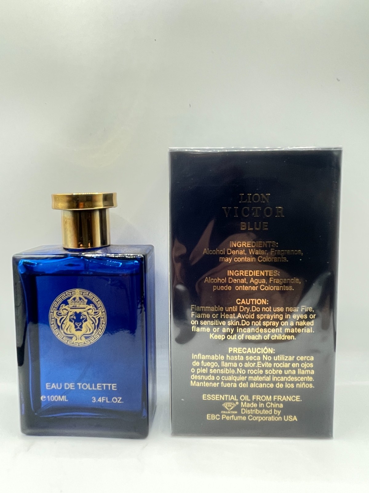 EBC Collection, Lion Victor BLUE Perfume for Men, 3.4oz/100ml