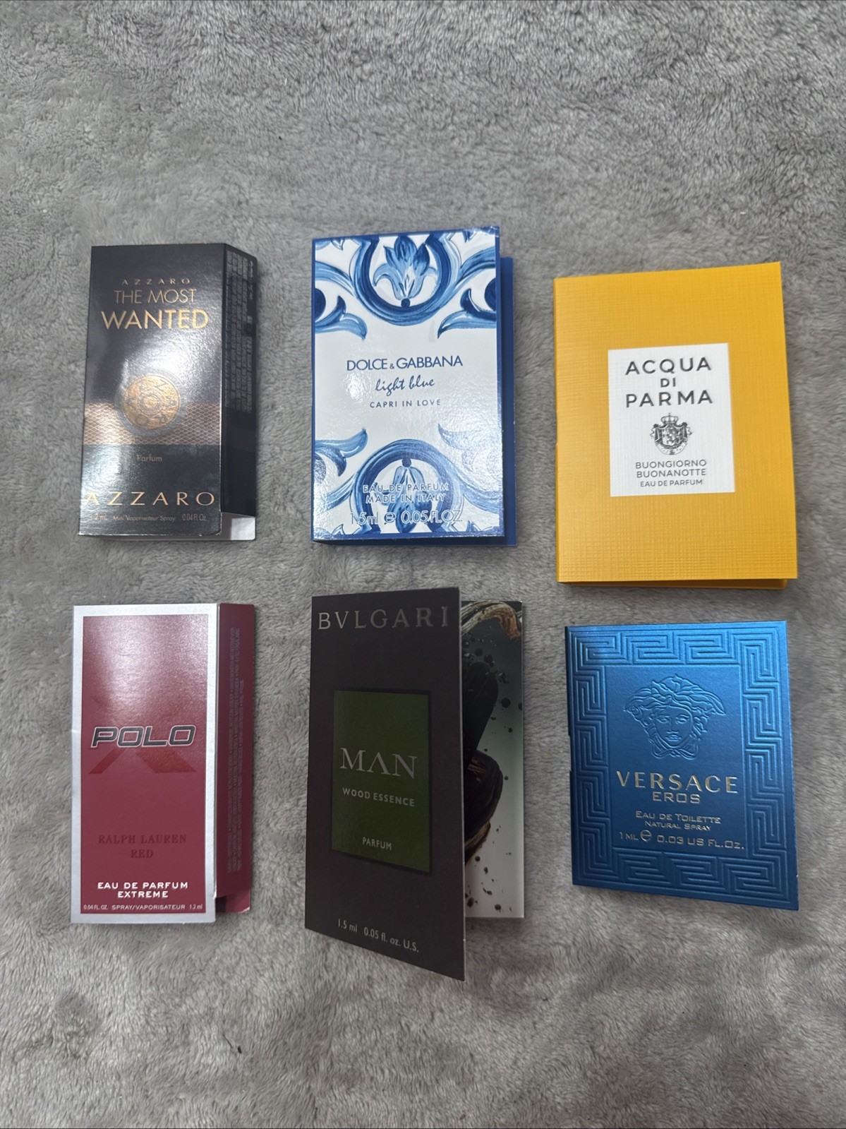 Men Cologne Samples Lot of 6 high ended new Sample Set Men’s PARFUM