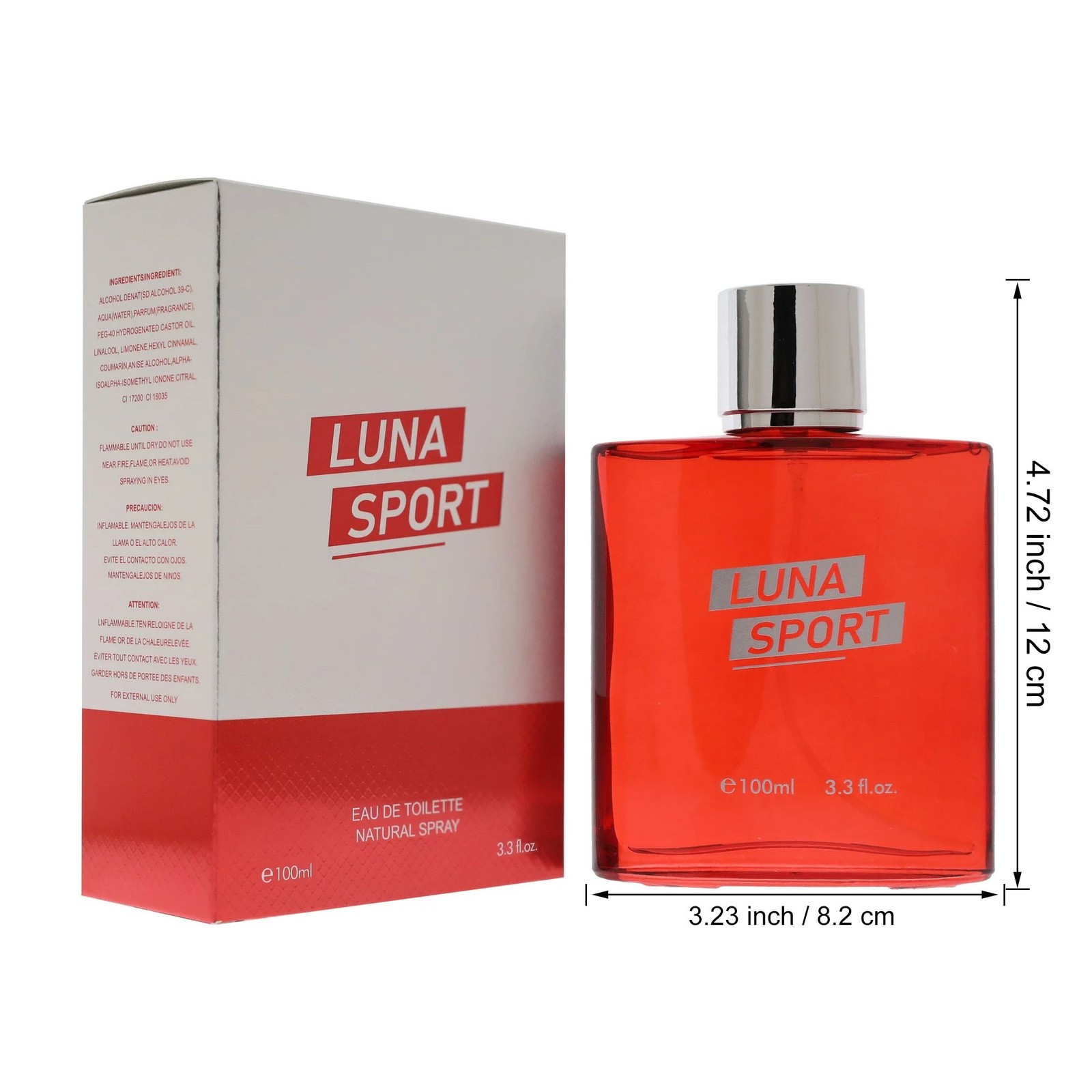 LUNA Sport Perfume for Men Teen- 3.3oz EAU DE TOLIETTE By Royal Fragrance