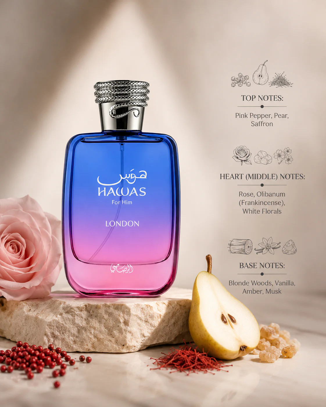 Hawas London eau de parfum for men and women 100ml