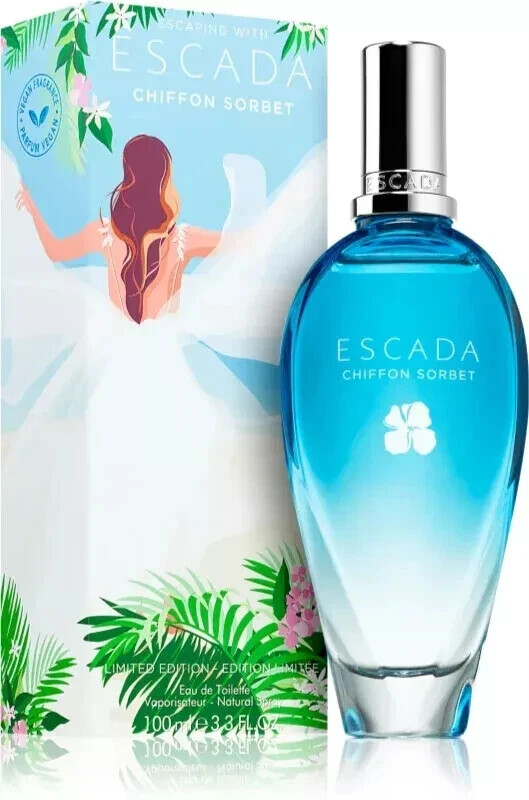 CHIFFON SORBET BY ESCADA-WOMEN-EDT-SPRAY-3.3 OZ-100 ML-AUTHENTIC-MADE IN FRANCE