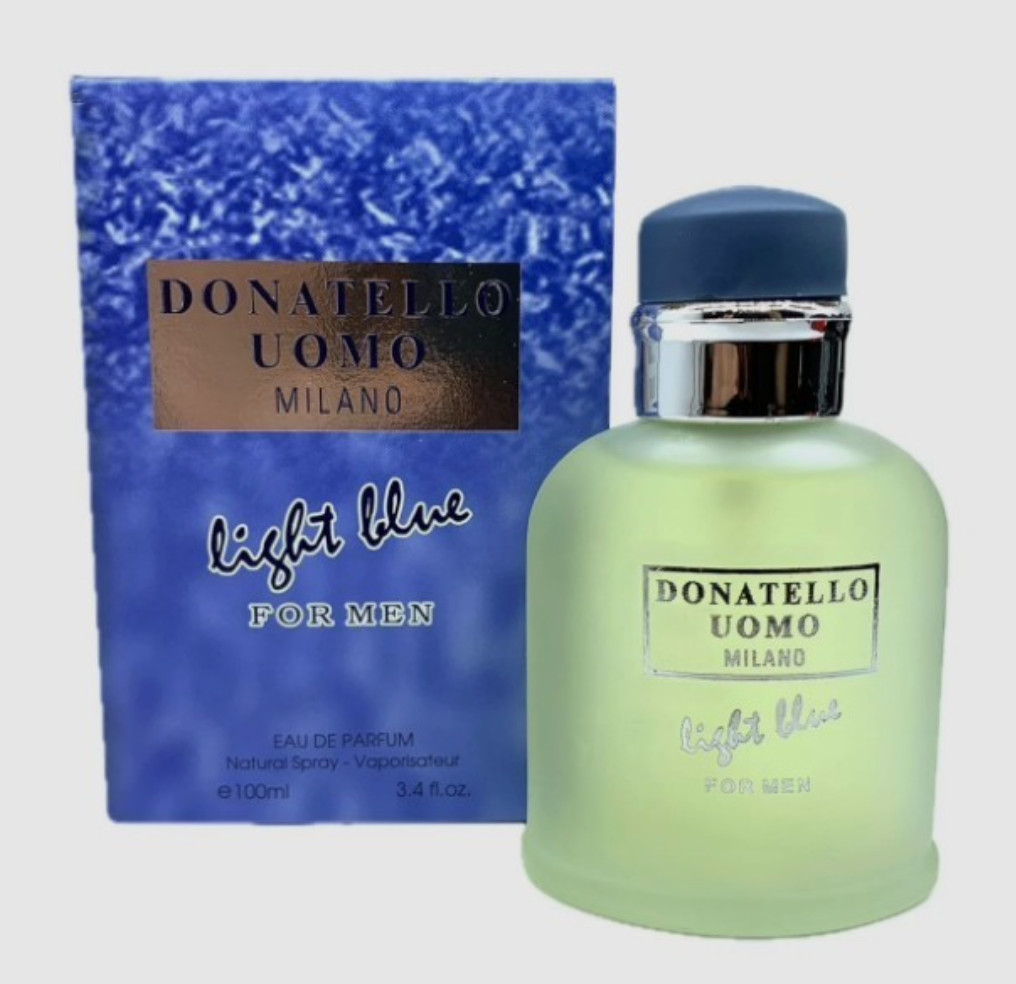 DONATELLO UOMO Milano Light Blue For Men Eau De Parfum 3.4 flow SEALED NEW