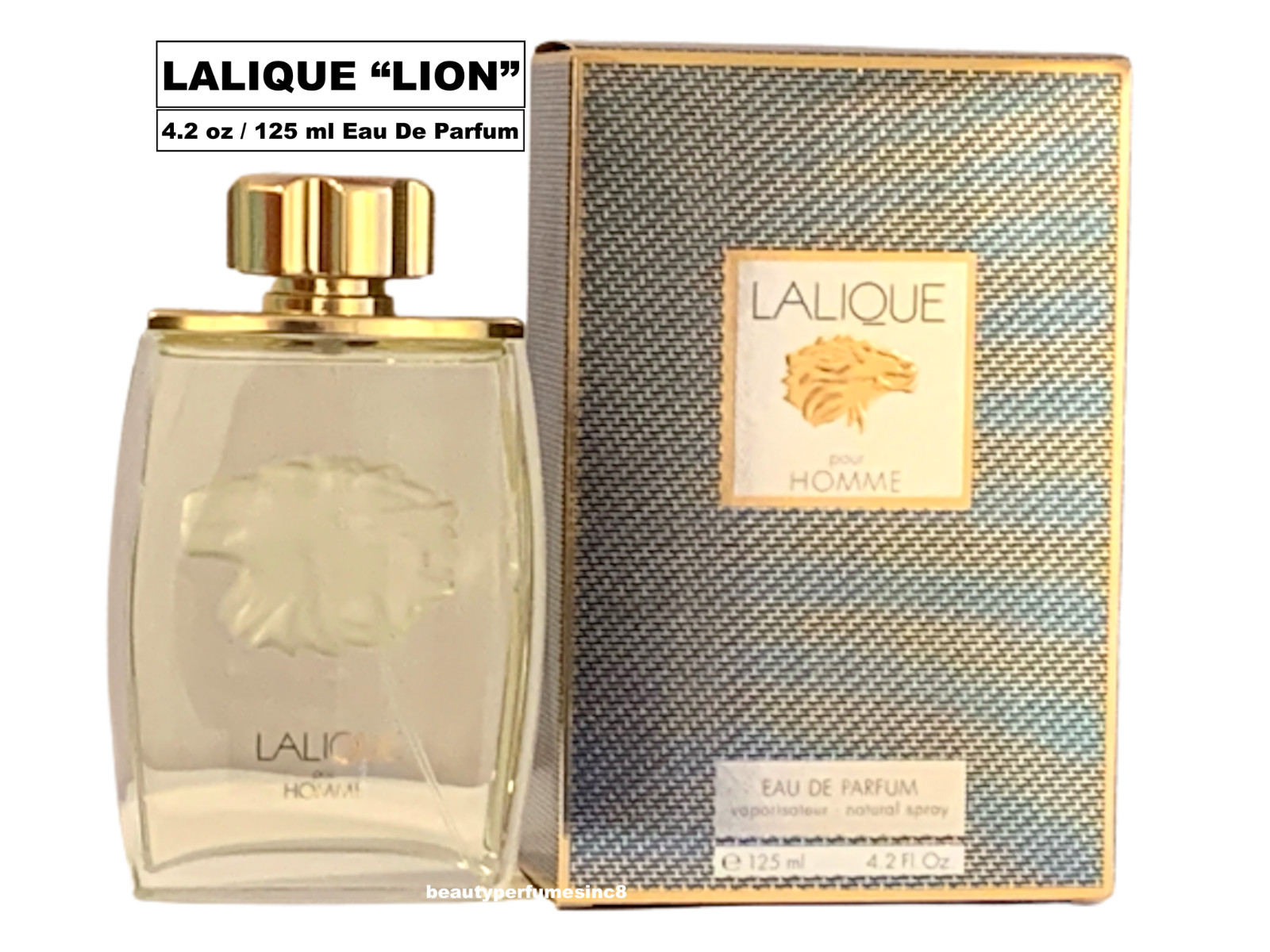 Lalique „Lion“ Pour Homme 4.2 oz / 125 ml Eau de Parfum Spray, For Men’s Perfume
