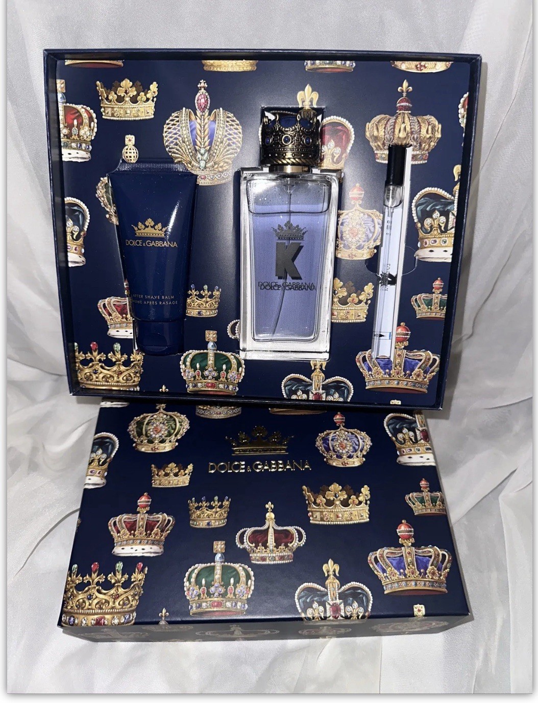 DOLCE & GABBANA „K” EAU DE COLOGNE SET 3.3 OZ + .33 OZ COLOGNE + A/SHAVE 1.6 OZ
