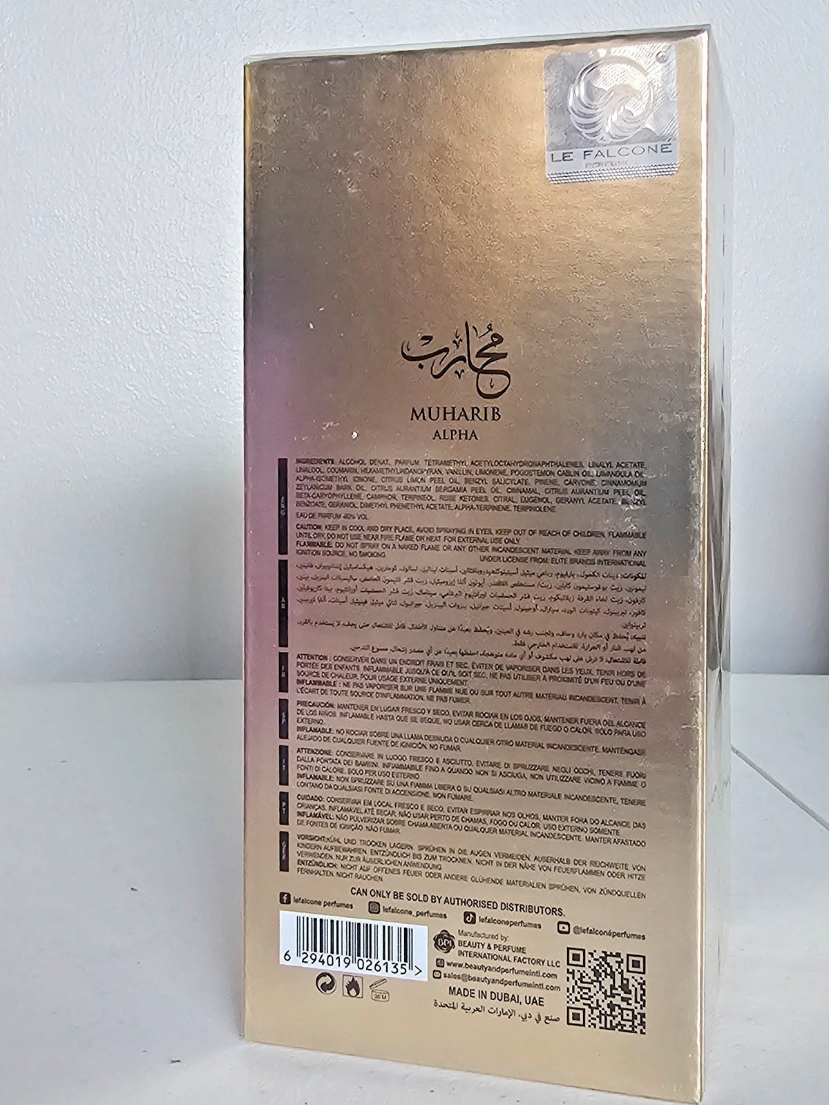 Muharib Alpha by Le Falcone- 2.8oz- Extrait De Parfum- Men
