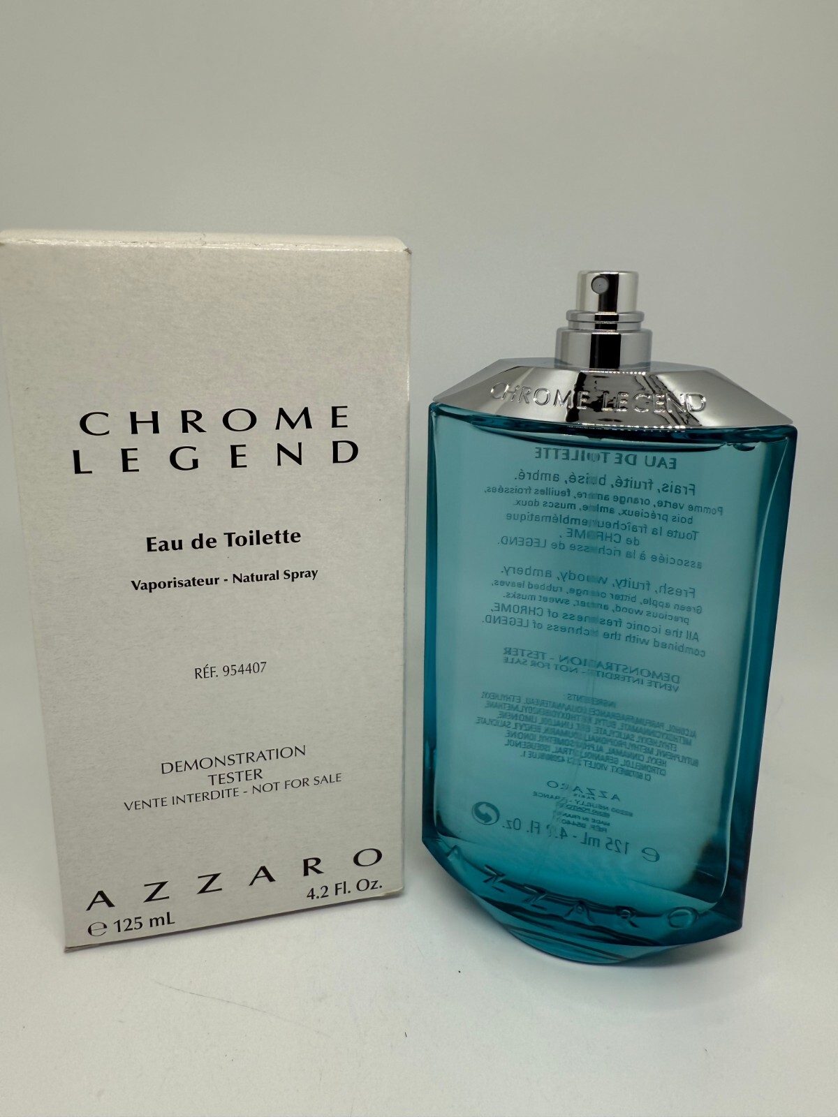*Vintage* AZZARO CHROME LEGEND 4.2 FL oz / 125 ML Eau De Toilette Spray Tester