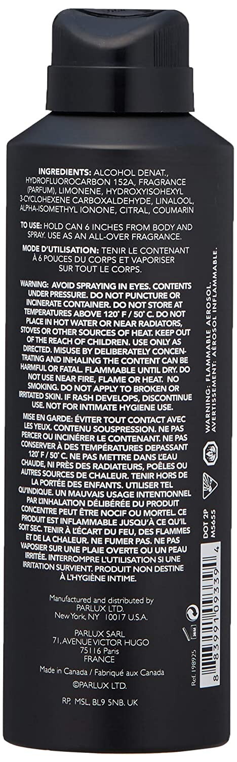 VINTAGE BLACK by Kenneth Cole for Men All Over Body Spray 6 oz 170 g NEW IN CAN