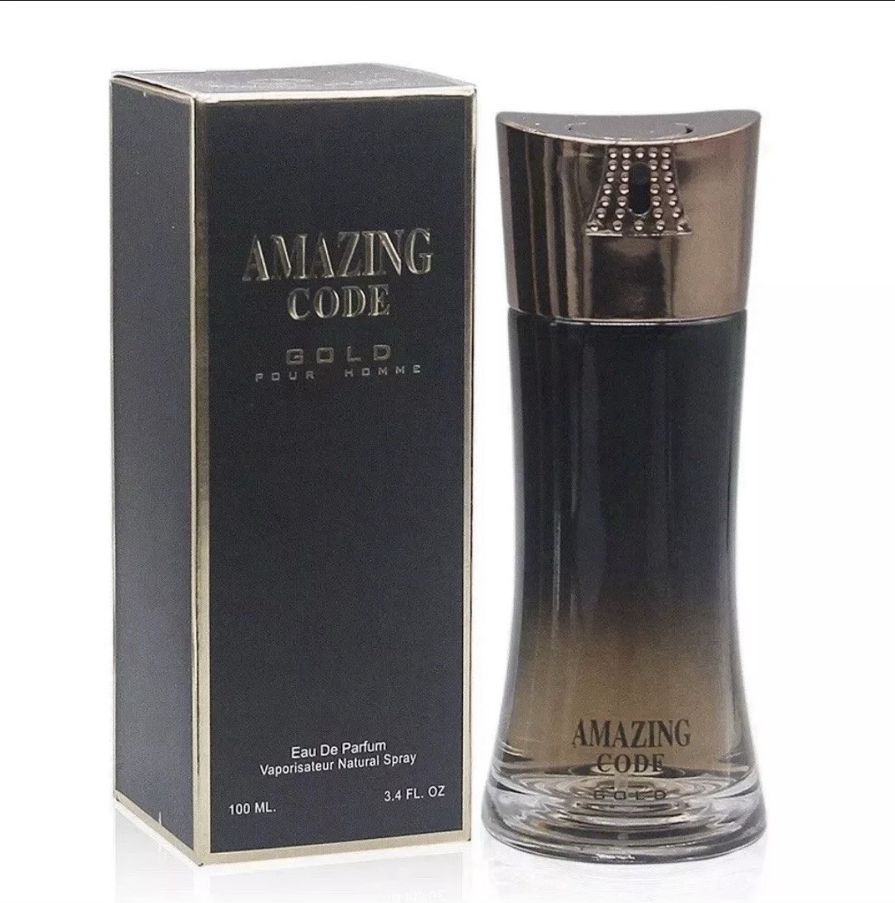 Amazing Code Gold Pour Homme Eau de Parfum Spray, Regular Size 3.4 fl oz