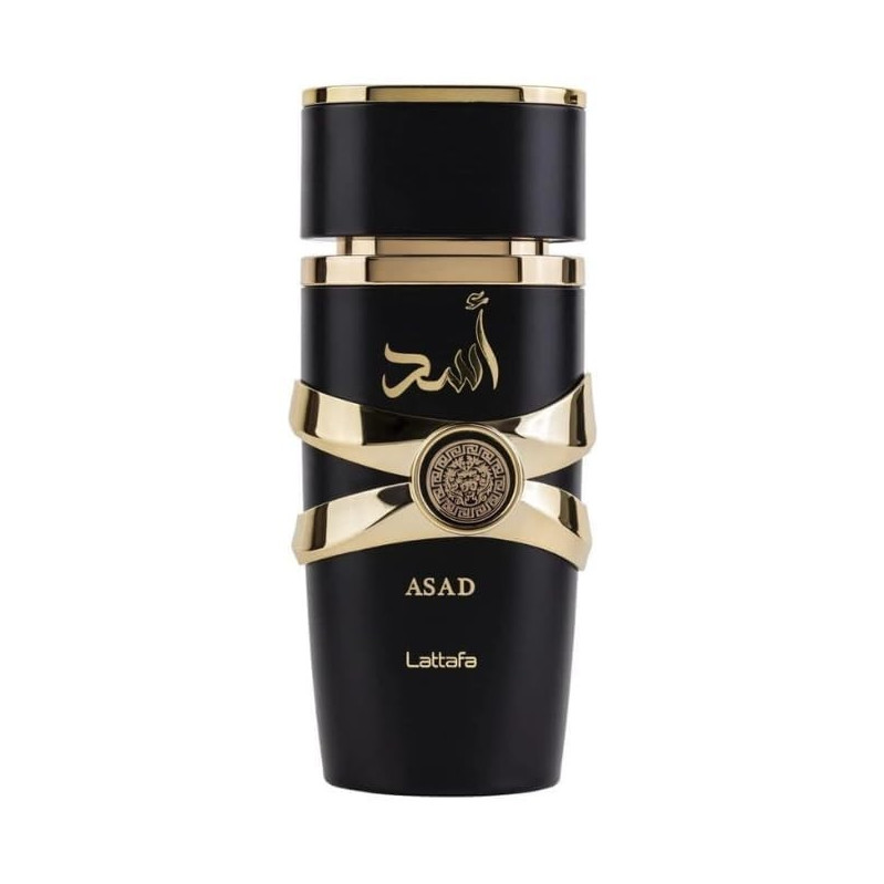 Lattafa Asad Eau de Parfum Spray Fragrance, Regular Size 3.4 fl oz