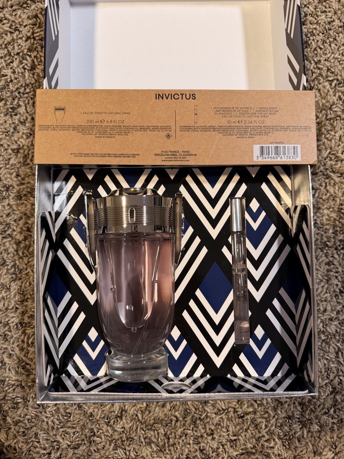 Paco Rabanne Invictus Aqua Eau de Toilette Spray Gift Set, 6.8 fl oz/200ml Size