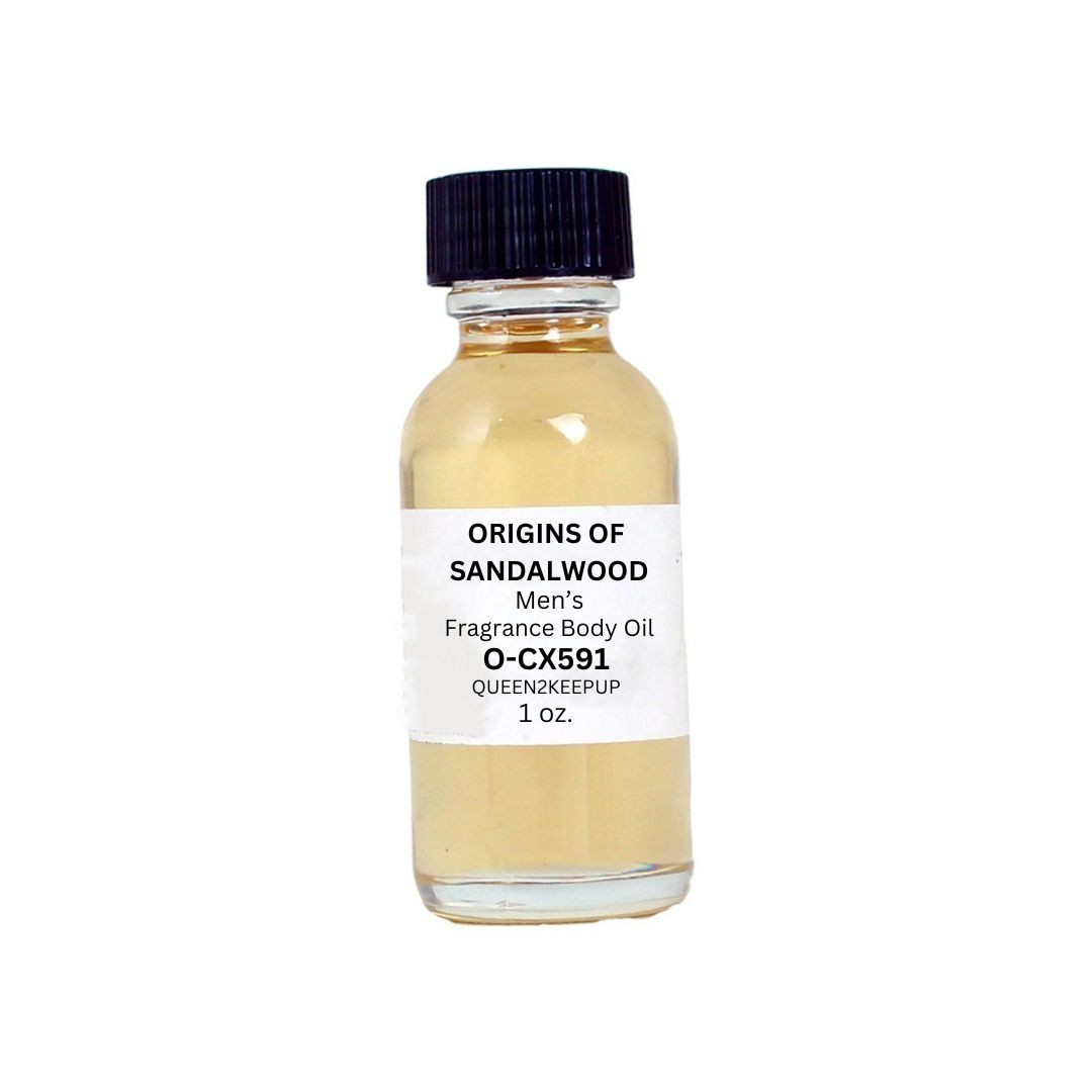 Origins of Sandalwood (Men) Body Oil 1 oz Fragrance All Natural Scent