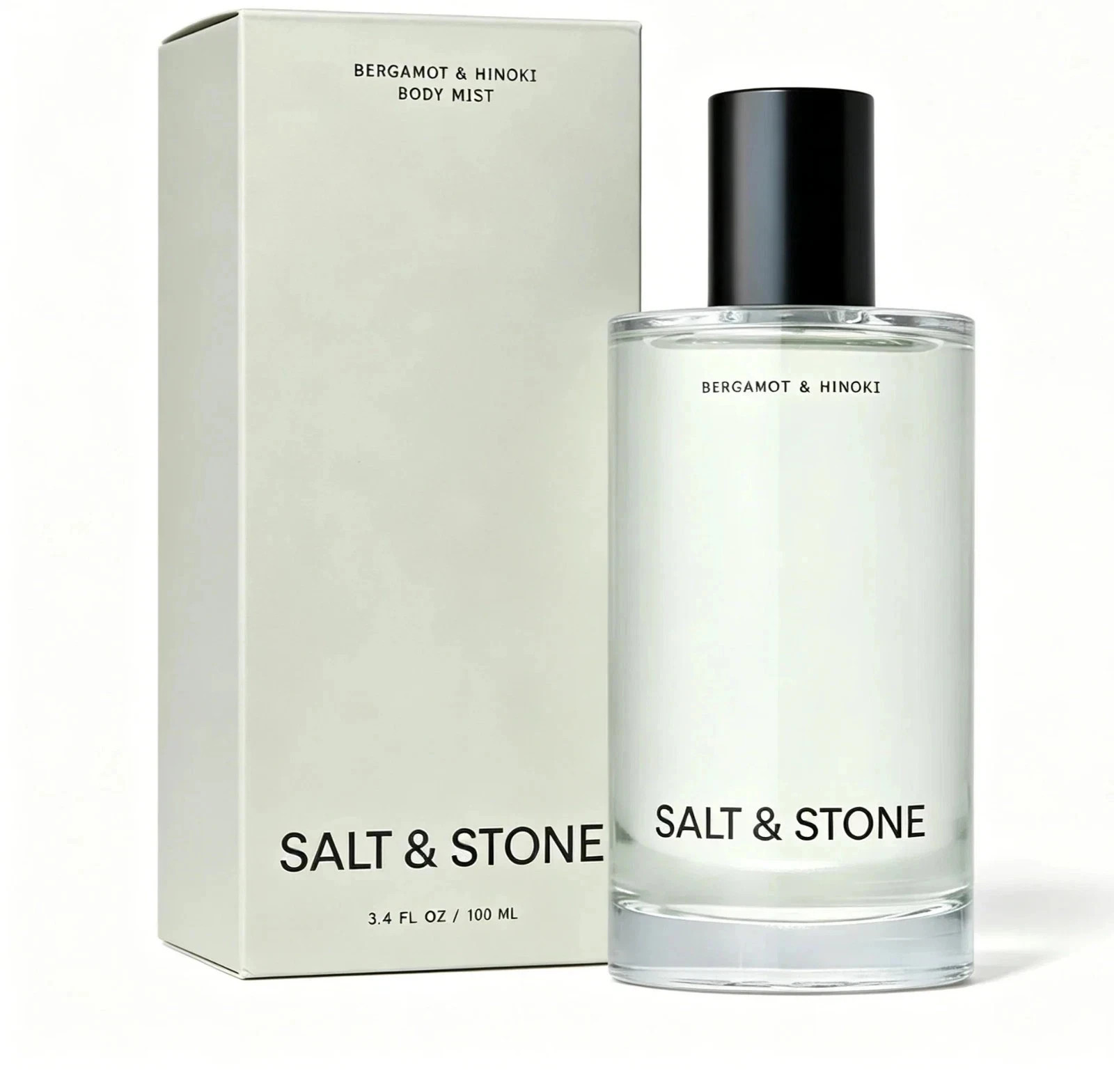 Salt & Stone Body Mist, Bergamot & Hinoki Scent, for Women and Men, 3.4oz/100ml