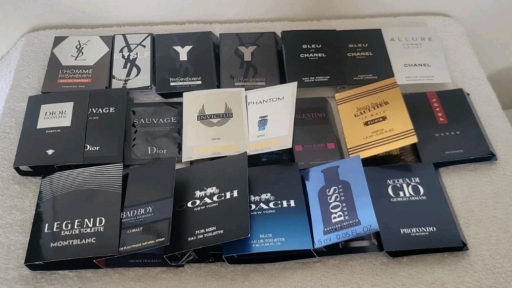 Mixed Lot of Men’s Fragrance Samples – 20 Pieces As pictured
