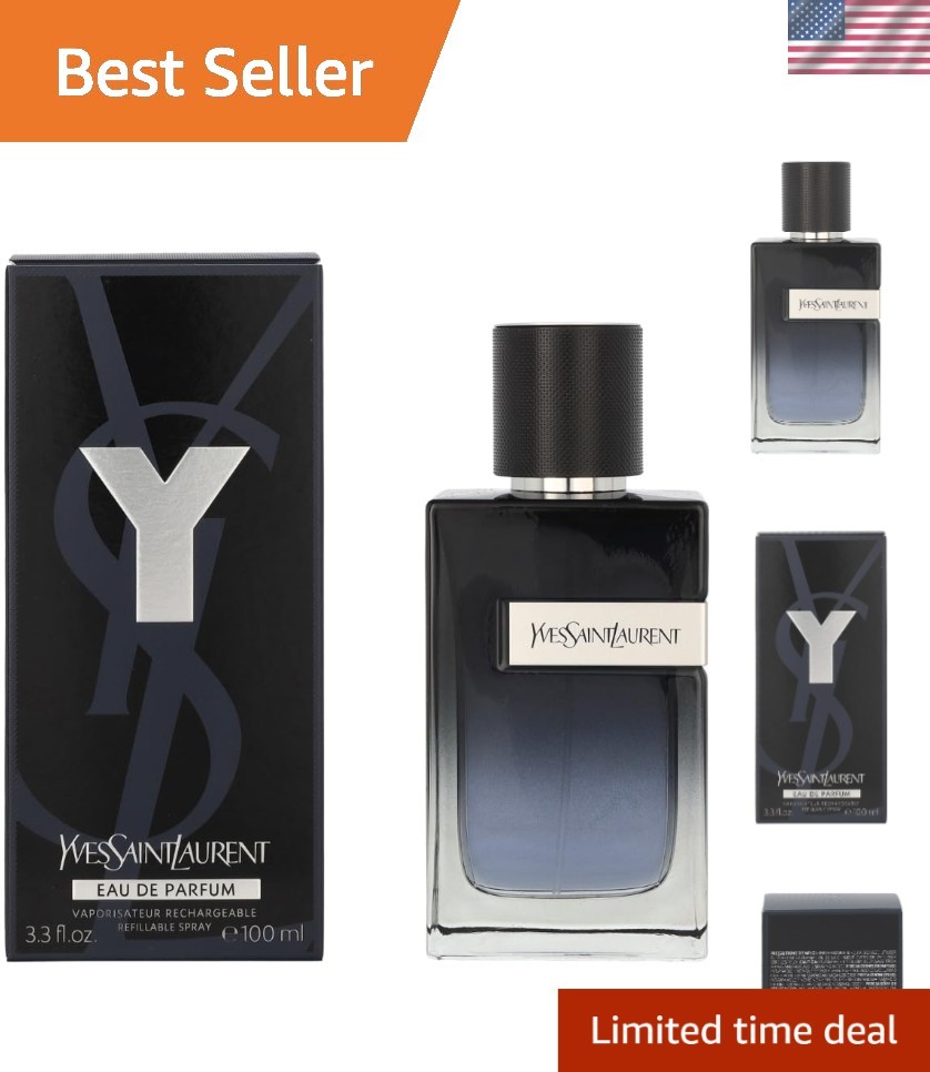 Men’s Y Eau de Parfum 3.3 oz – Refreshing Citrus and Woods, Paraben-Free