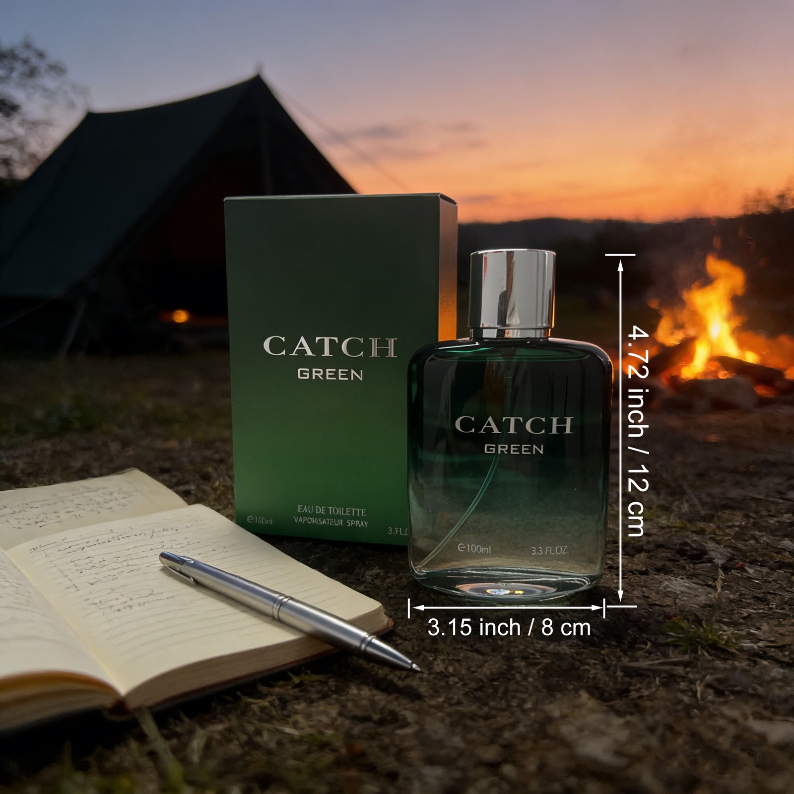 CATCH GREEN Perfume Cologne For Men 3.3fl oz Toilette Spray (By Royal Fragrance)