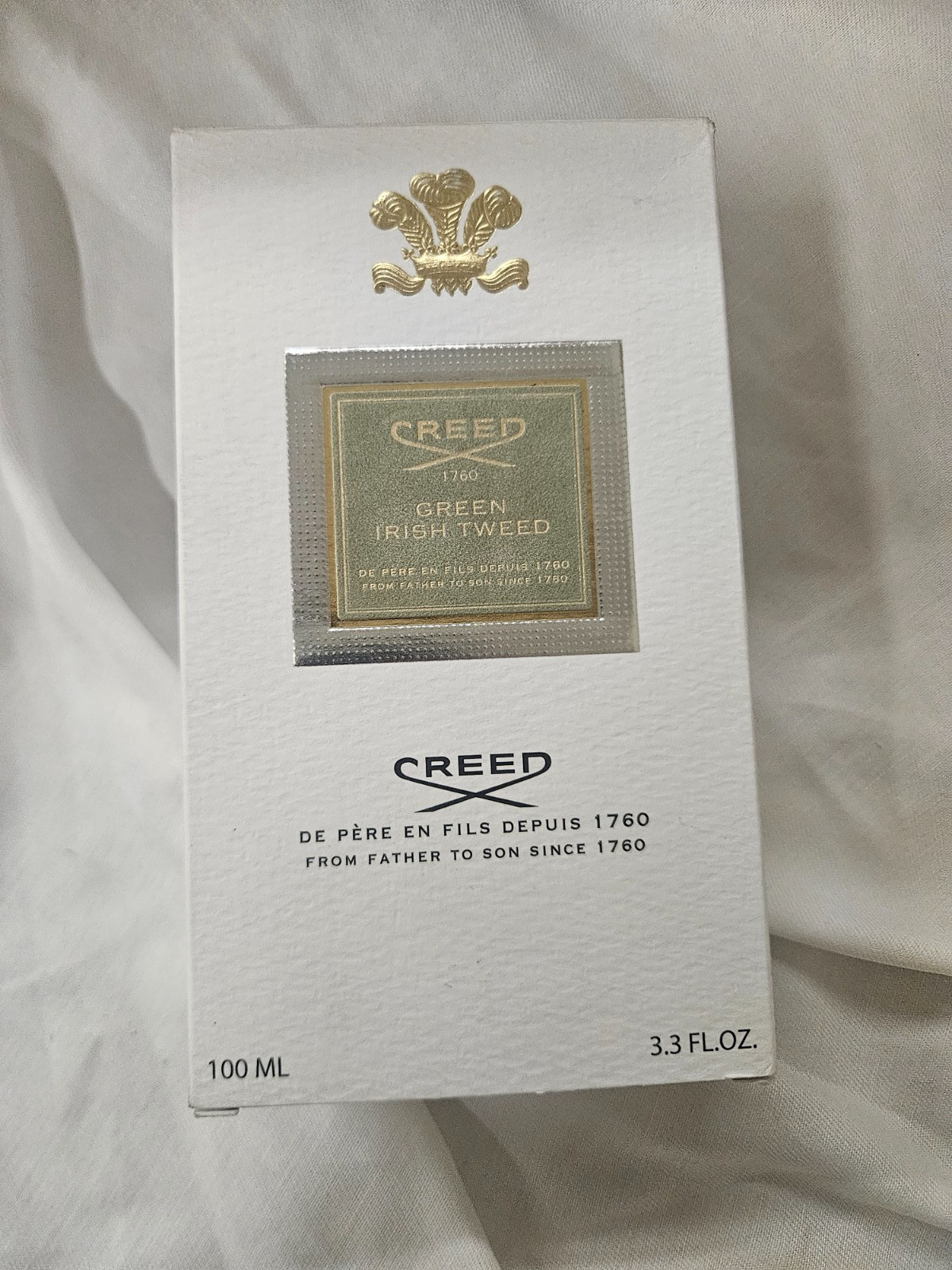Creed Green Irish Tweed 3.3 Oz / 100ml Men’s EDP Spray – New In Box – Fresh