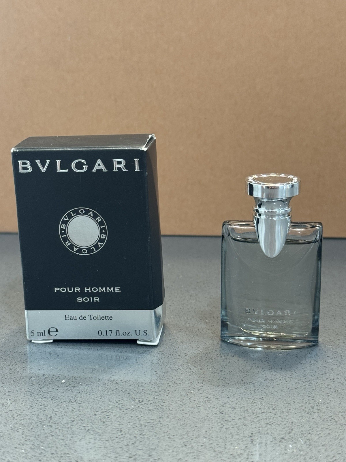 Bvlgari Pour Homme Soir Eau de Toilette Travel size 5ml/0.17oz Splash Bottle