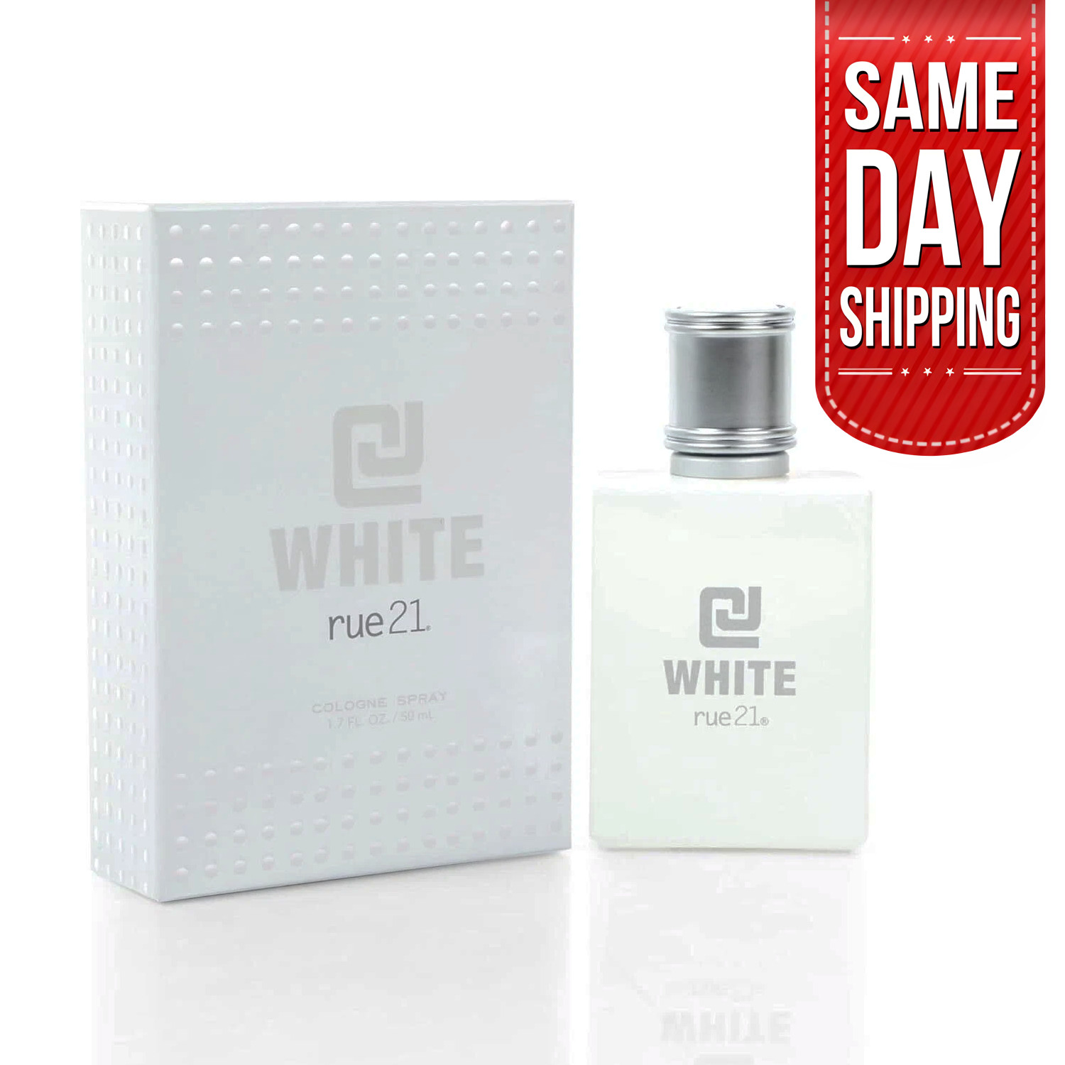 NP Rue21 CJ Mens White Eau De Cologne Spray Bottle – 1.7 fl.oz, 50ml