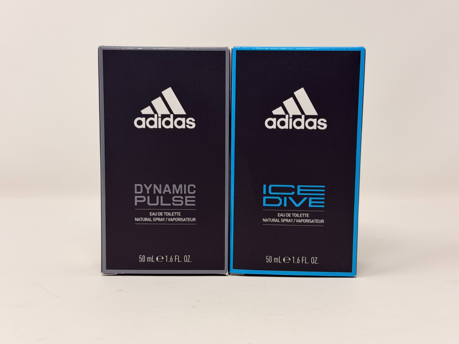 NEW LOT OF 2 Adidas Ice Dive & Dynamic Pulse Perfume Spray for Men 1.6 fl oz