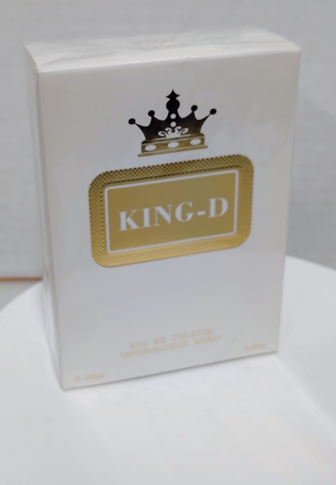 King-D Plain White Box Cologne 3.4oz EDT Spray Sealed Fresh Zesty Citrus Mint